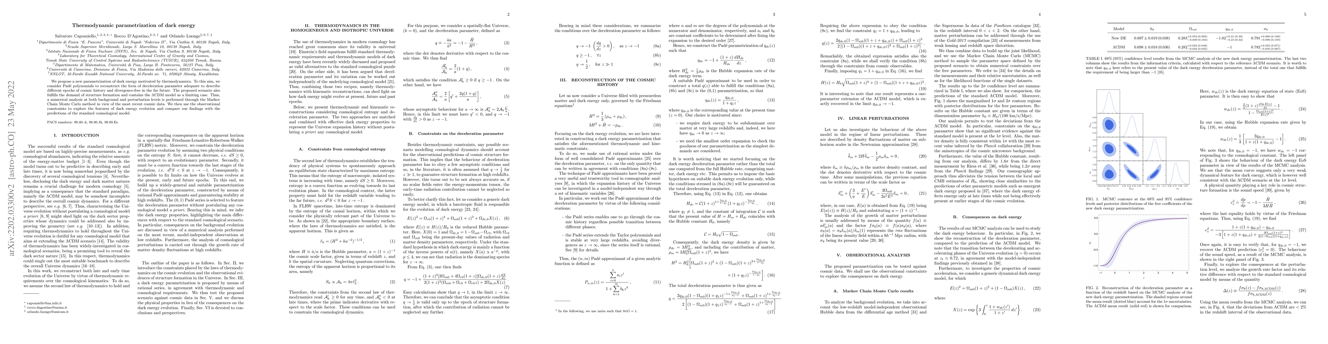 Thumbnail for Thermodynamic parametrization of dark energy