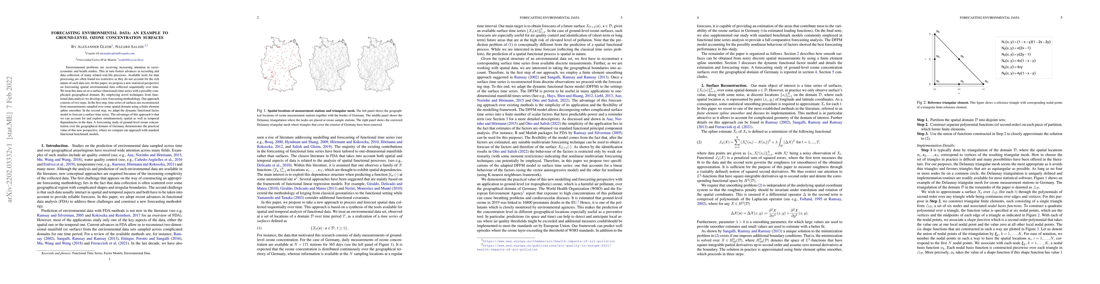 Thumbnail for Forecasting Environmental Data: An example to ground-level ozone
  concentration surfaces
