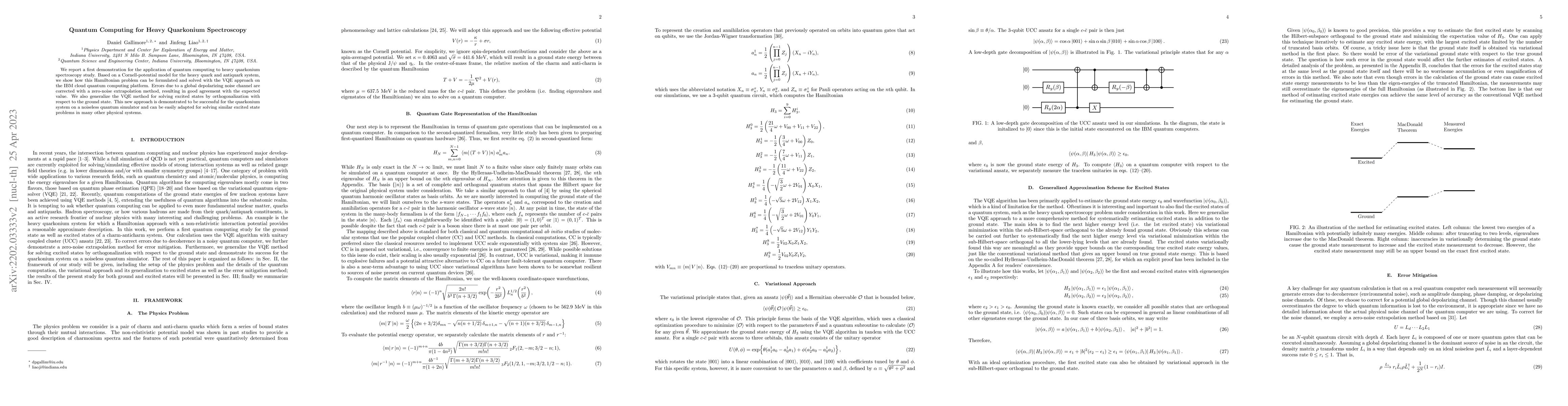 Thumbnail for Quantum Computing for Heavy Quarkonium Spectroscopy