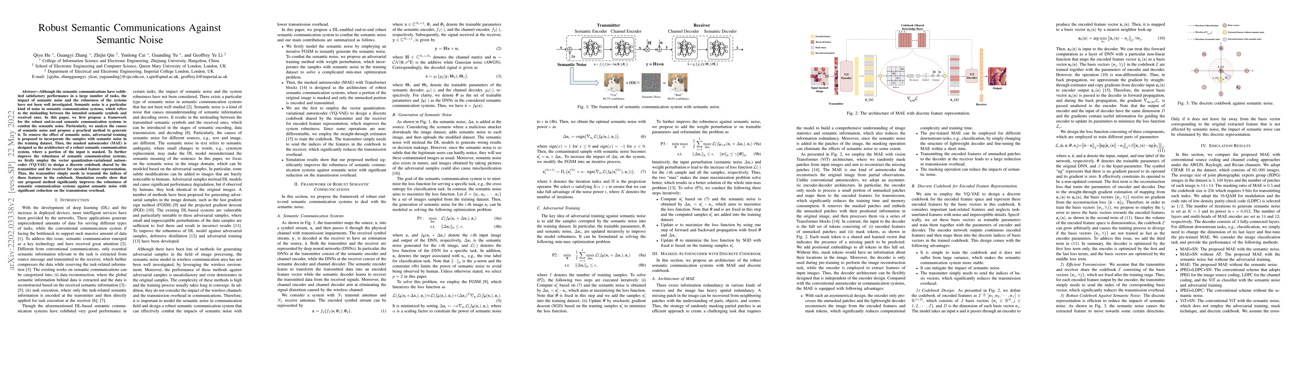 Thumbnail for Robust Semantic Communications Against Semantic Noise