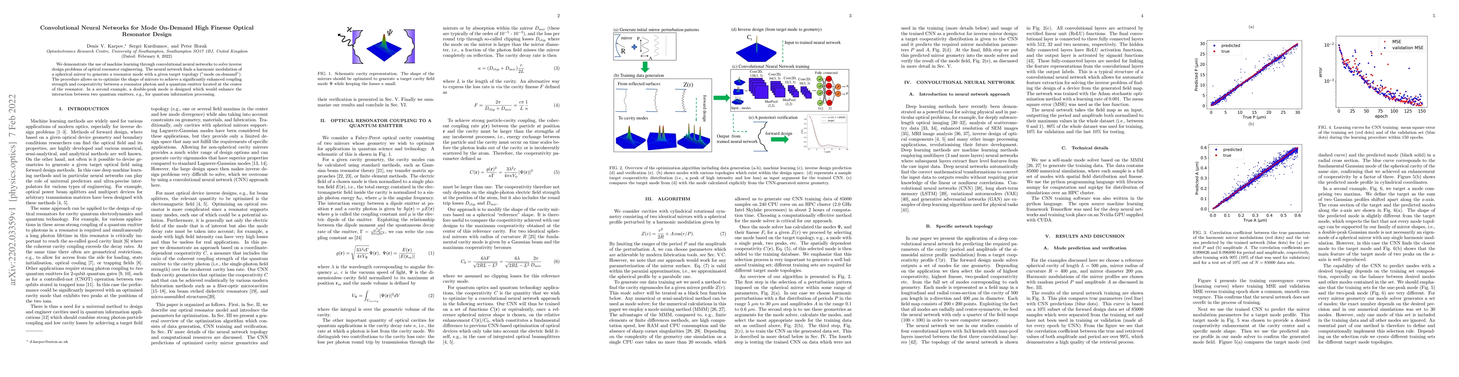 Thumbnail for Convolutional Neural Networks for Mode On-Demand High Finesse Optical
  Resonator Design