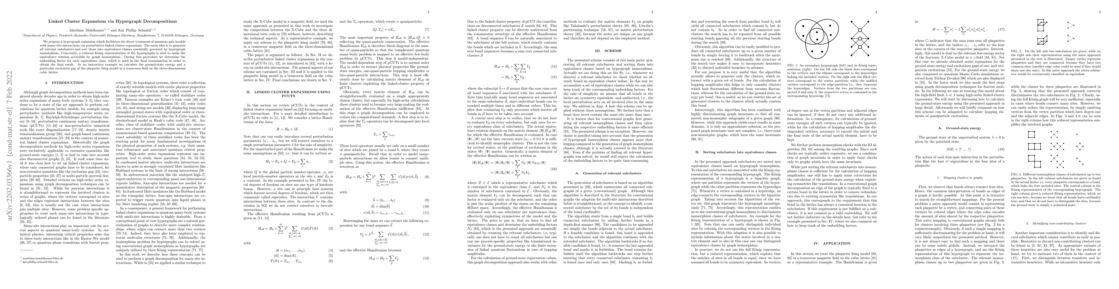 Thumbnail for Linked Cluster Expansions via Hypergraph Decompositions