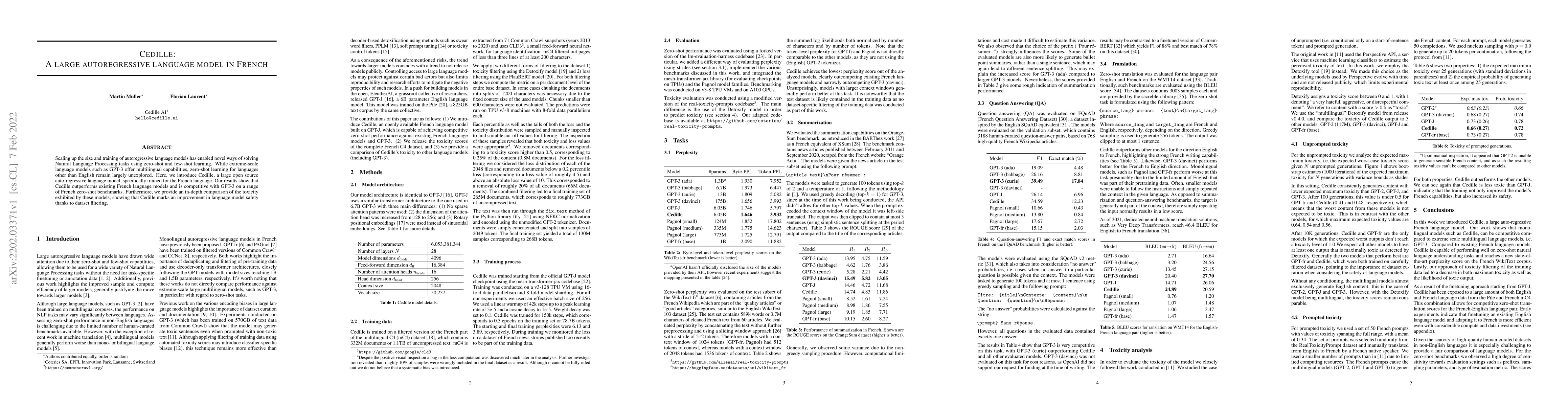 Thumbnail for Cedille: A large autoregressive French language model