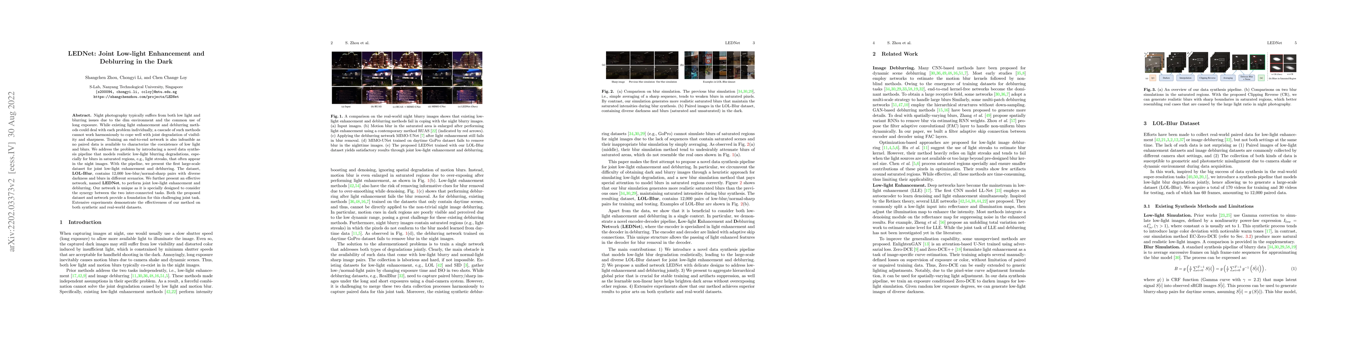 Thumbnail for LEDNet: Joint Low-light Enhancement and Deblurring in the Dark