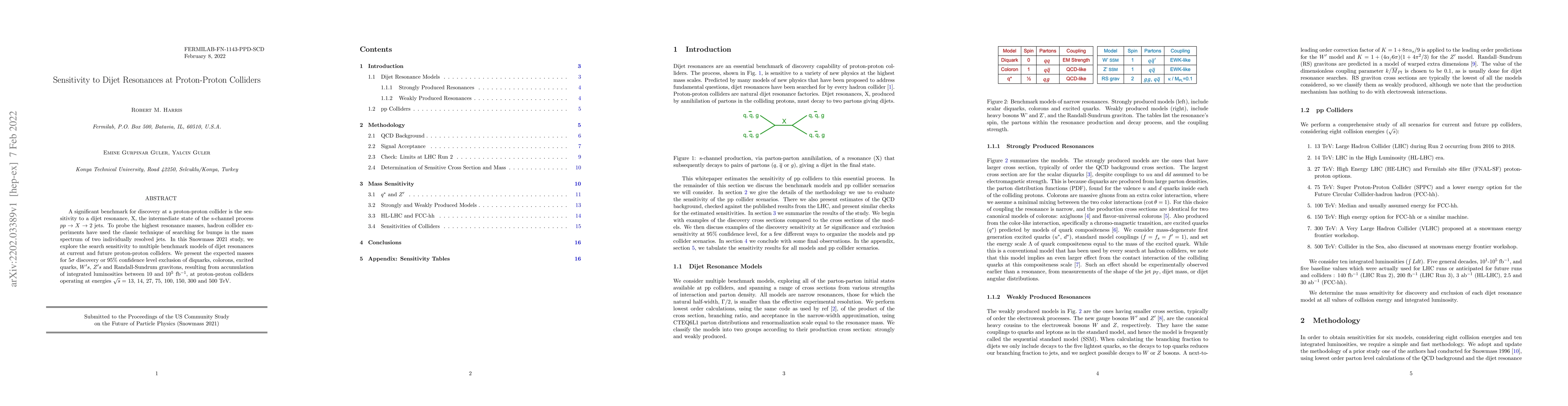 Thumbnail for Sensitivity to Dijet Resonances at Proton-Proton Colliders