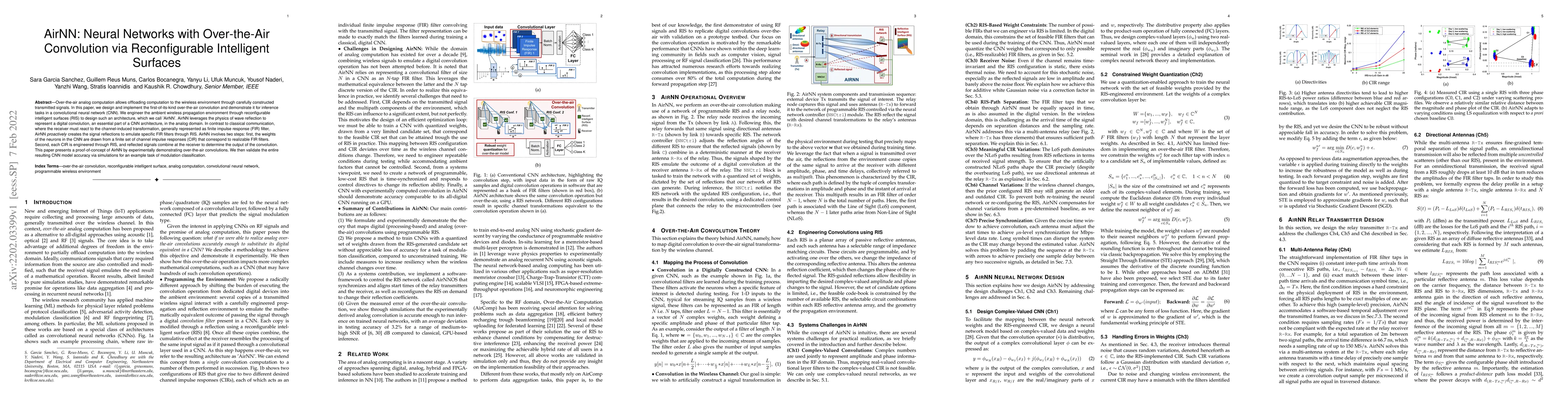 Thumbnail for AirNN: Neural Networks with Over-the-Air Convolution via Reconfigurable
  Intelligent Surfaces