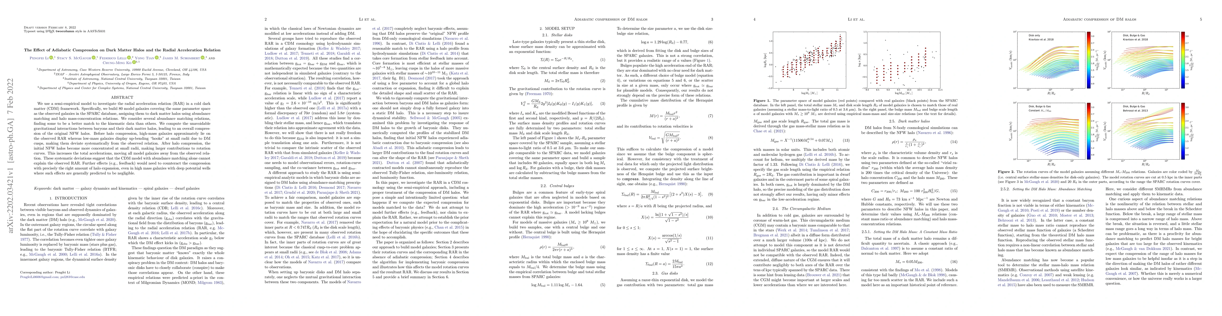 Thumbnail for The Effect of Adiabatic Compression on Dark Matter Halos and the Radial
  Acceleration Relation
