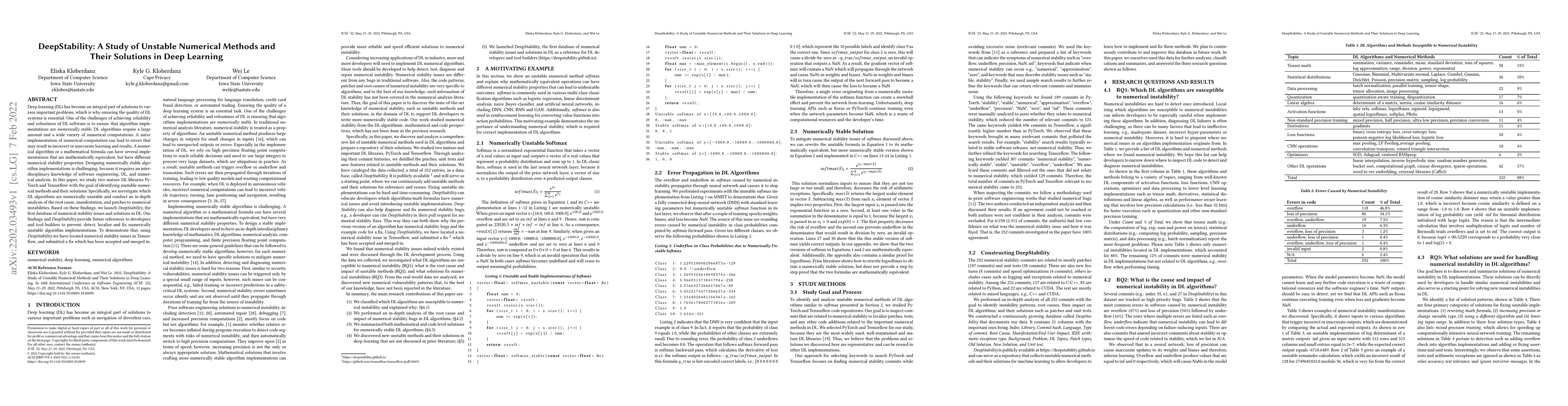 Thumbnail for DeepStability: A Study of Unstable Numerical Methods and Their Solutions
  in Deep Learning