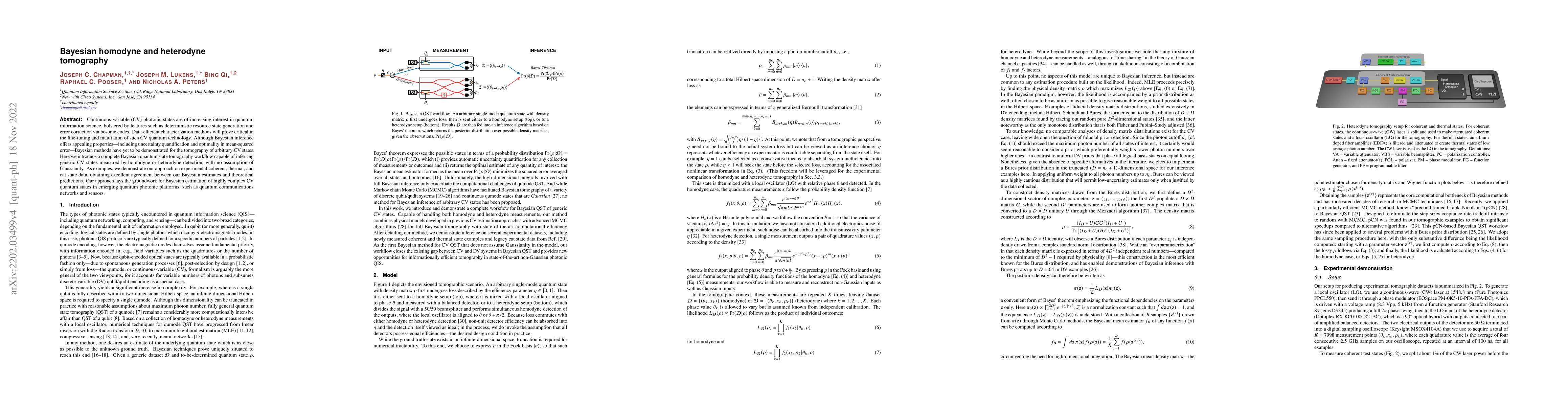 Thumbnail for Bayesian homodyne and heterodyne tomography