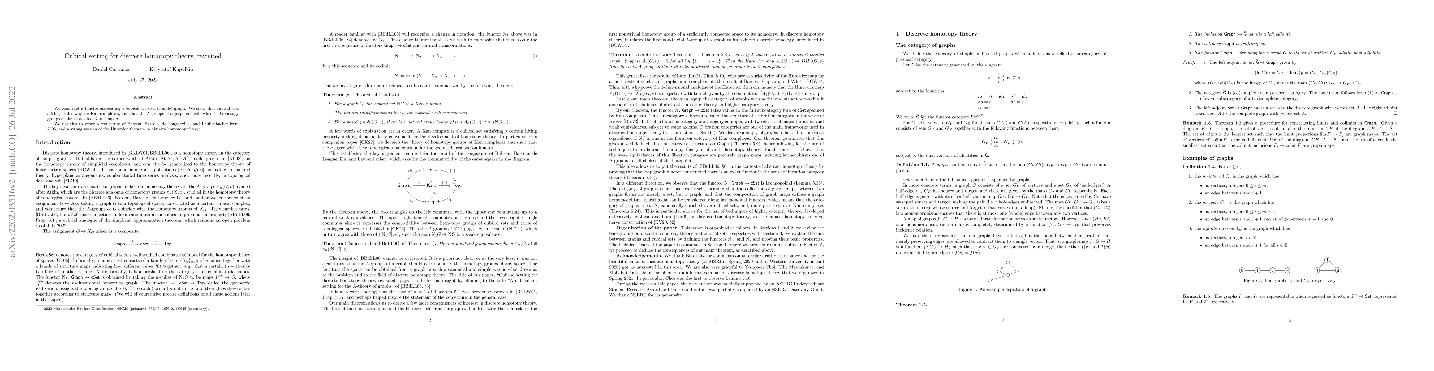 Thumbnail for Cubical setting for discrete homotopy theory, revisited