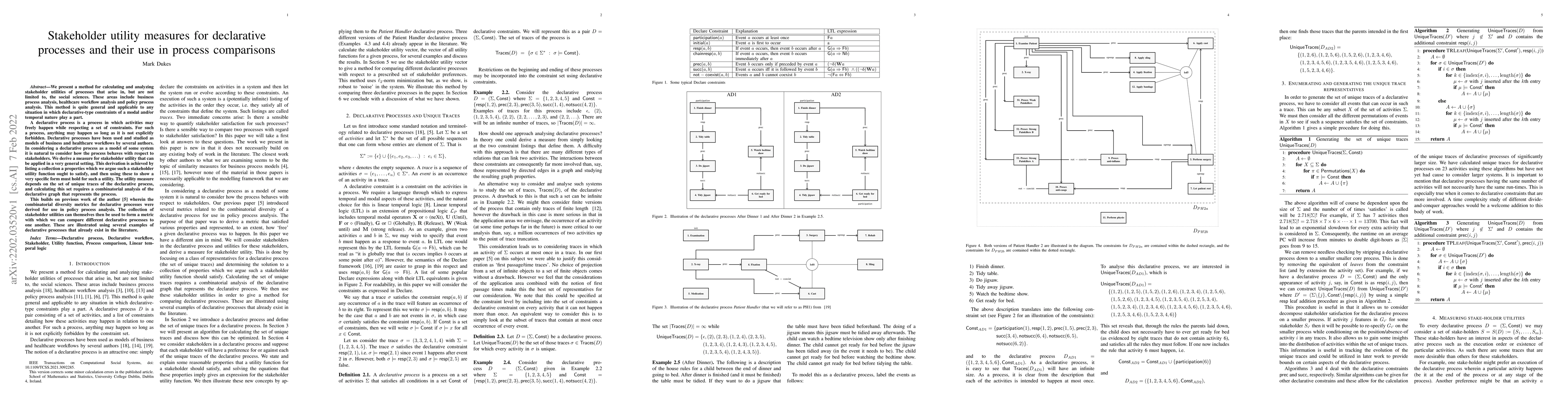 Thumbnail for Stakeholder utility measures for declarative processes and their use in
  process comparisons