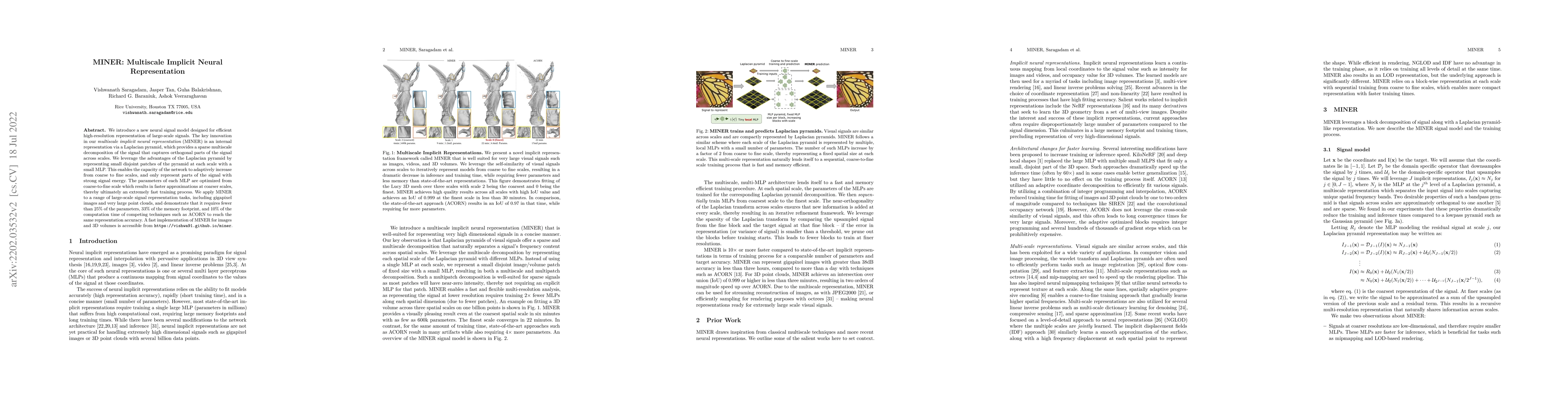 Thumbnail for MINER: Multiscale Implicit Neural Representations