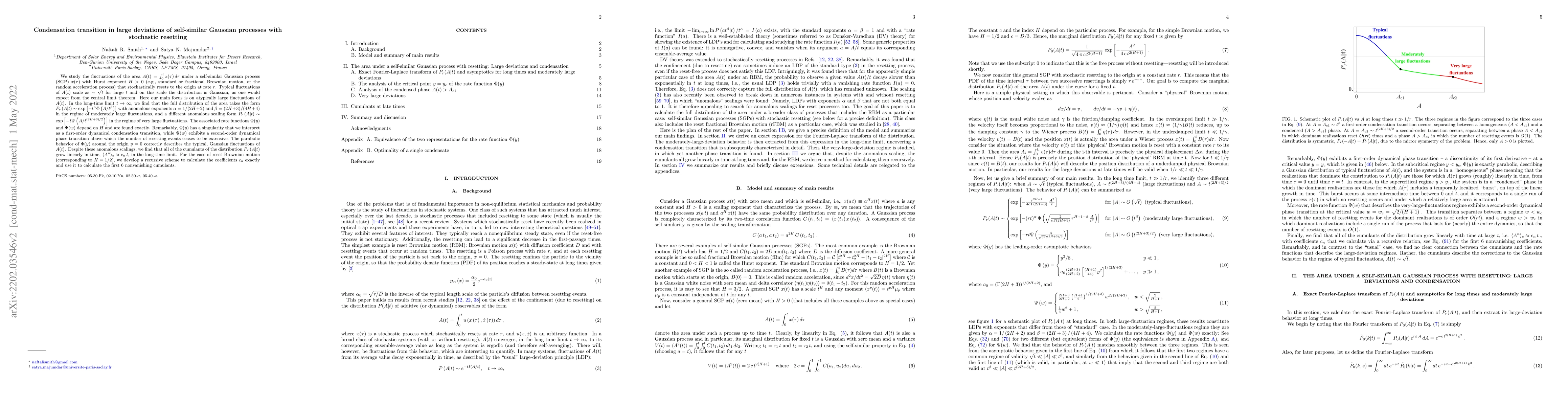 Thumbnail for Condensation transition in large deviations of self-similar Gaussian
  processes with stochastic resetting
