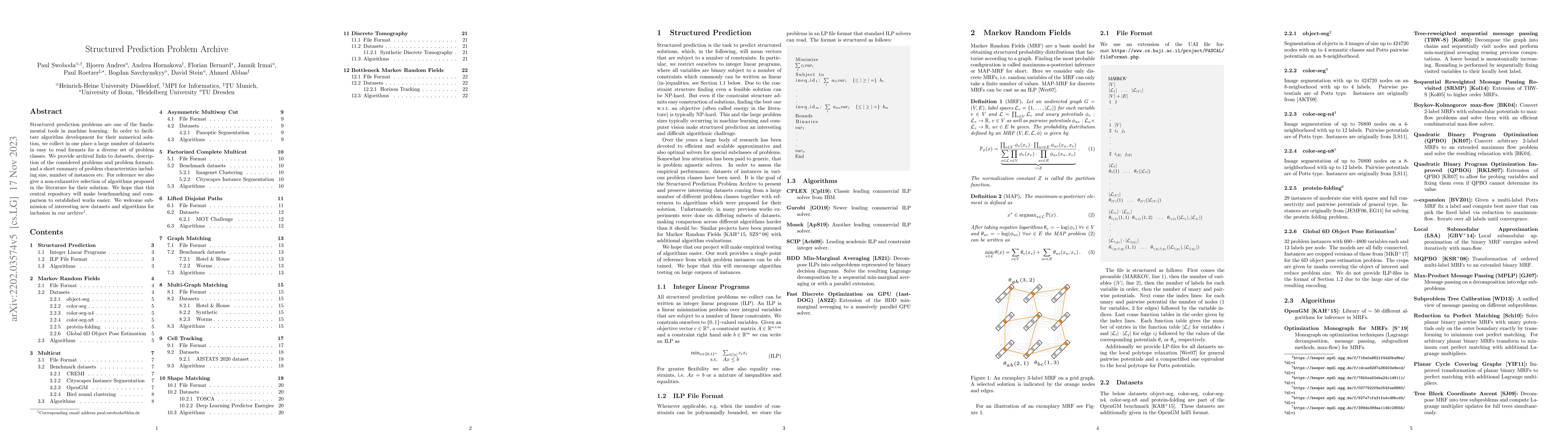 Thumbnail for Structured Prediction Problem Archive