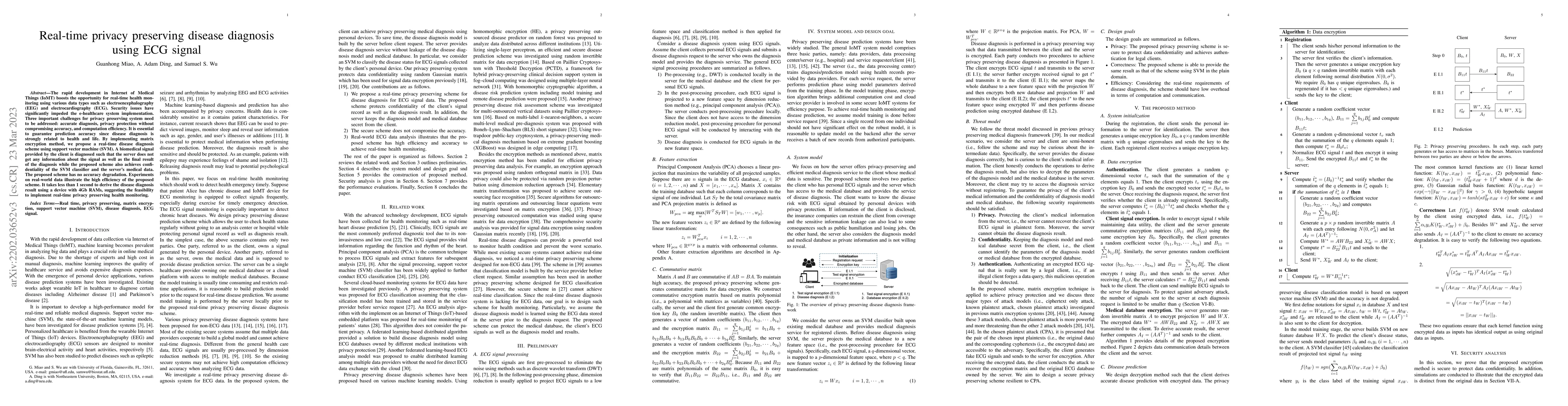 Thumbnail for Real-time privacy preserving disease diagnosis using ECG signal