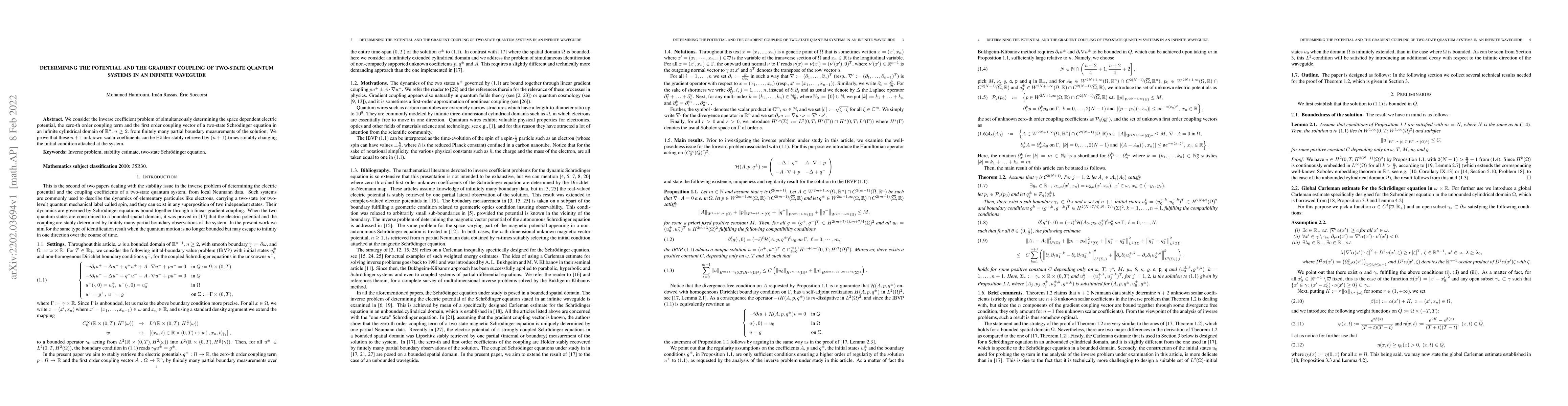 Thumbnail for Determining the potential and the gradient coupling of two-state quantum
  systems in an infinite waveguide