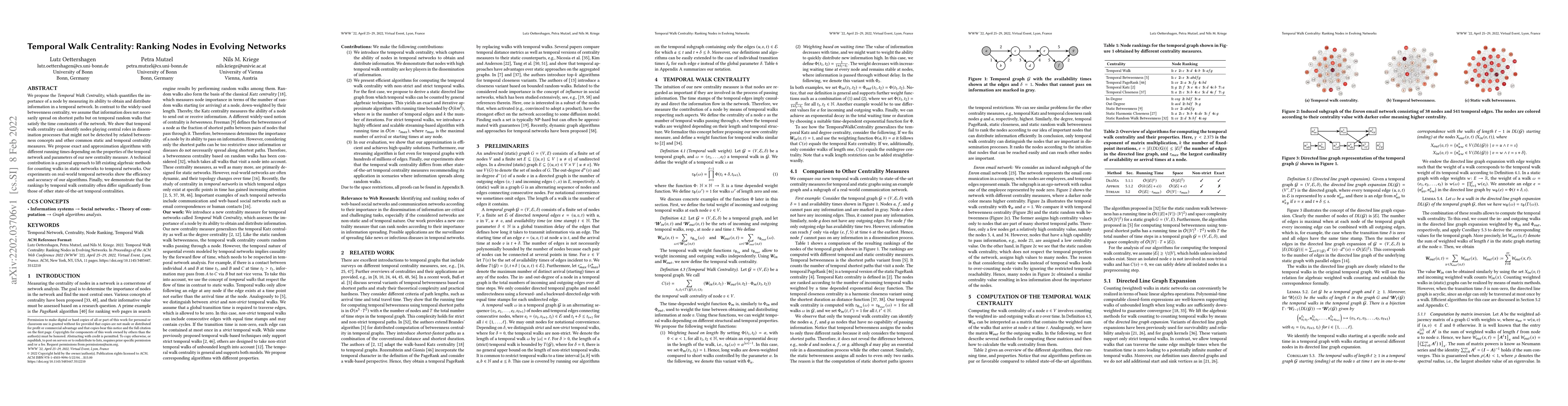 Thumbnail for Temporal Walk Centrality: Ranking Nodes in Evolving Networks