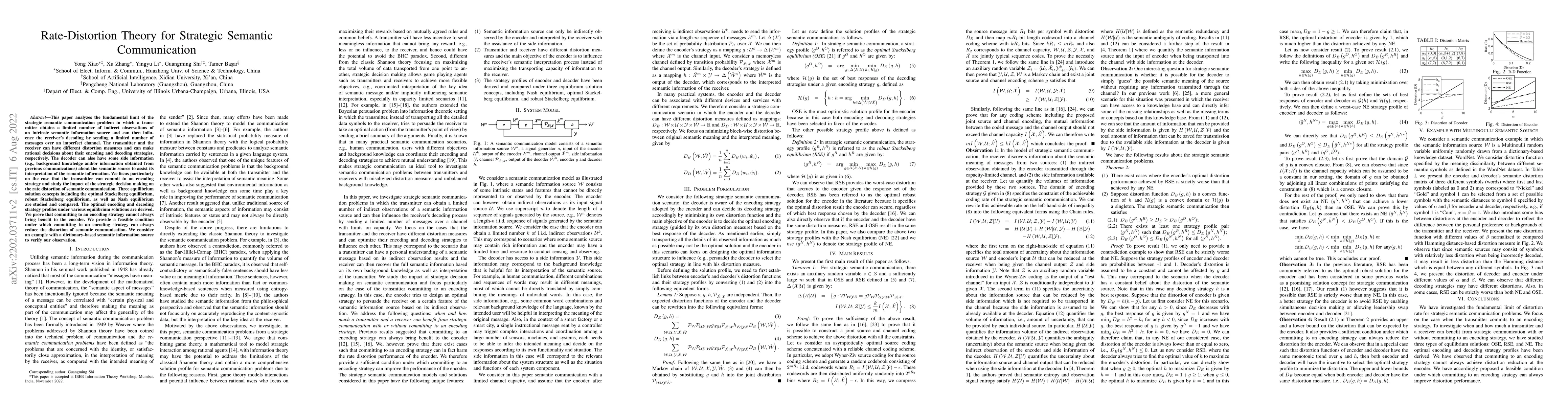 Thumbnail for Rate-Distortion Theory for Strategic Semantic Communication