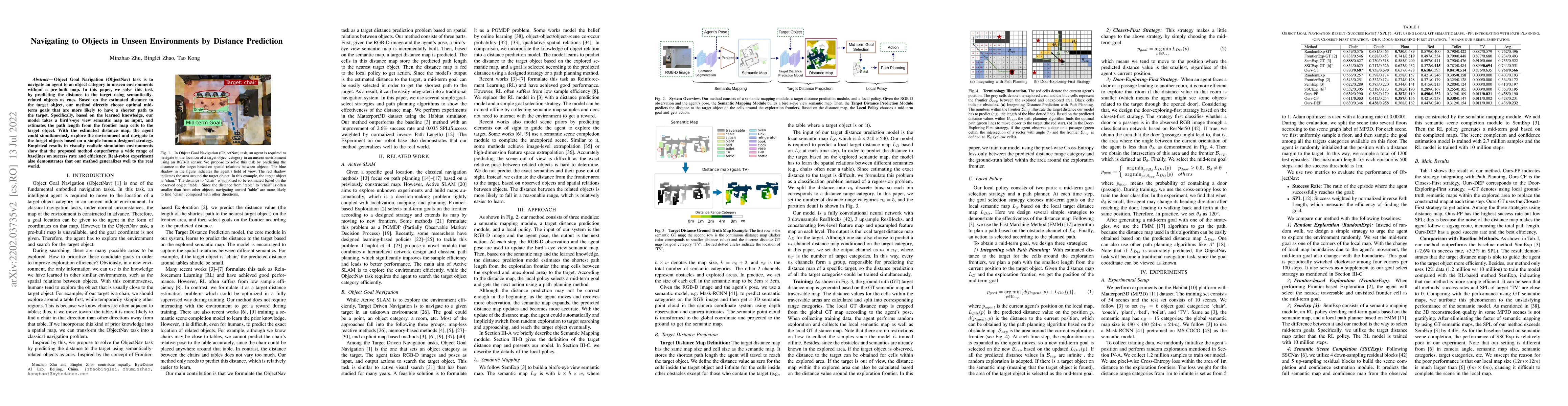 Thumbnail for Navigating to Objects in Unseen Environments by Distance Prediction
