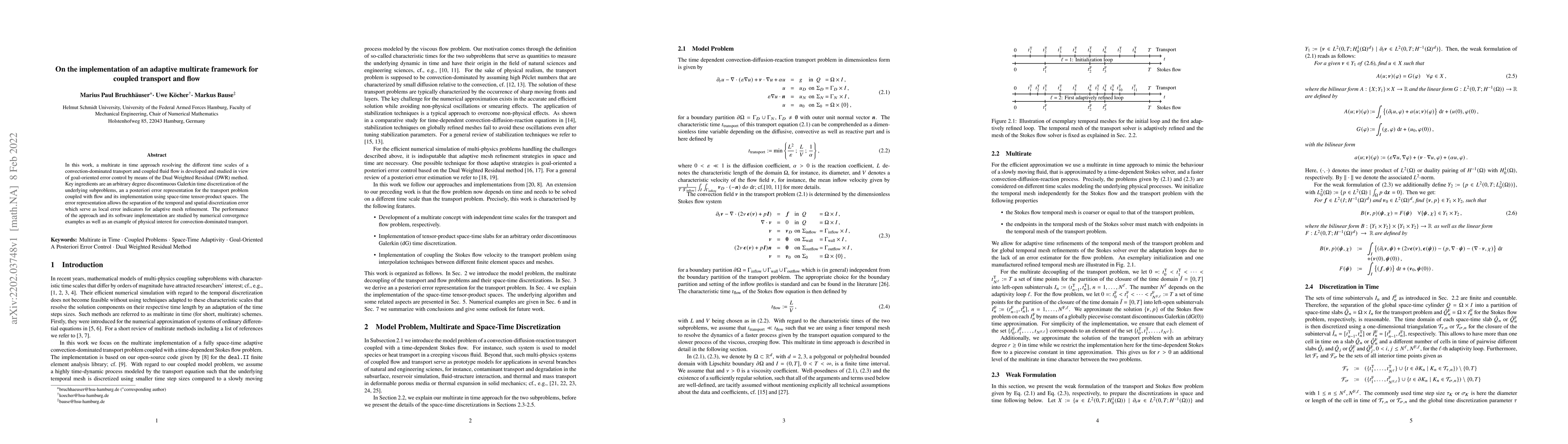 Thumbnail for On the implementation of an adaptive multirate framework for coupled
  transport and flow
