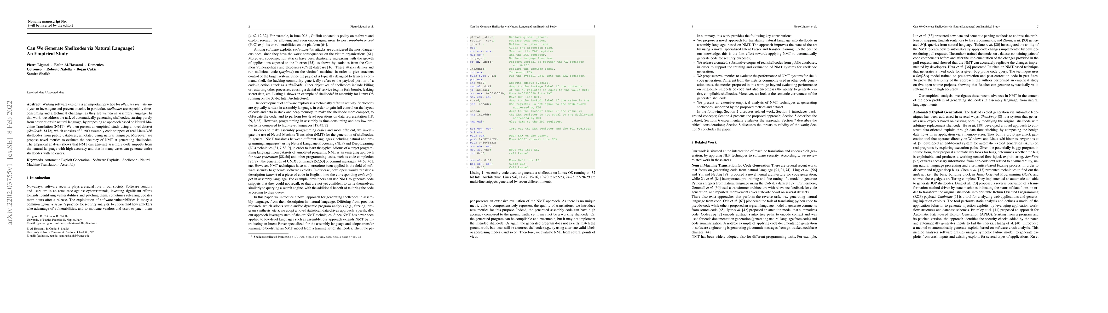 Thumbnail for Can We Generate Shellcodes via Natural Language? An Empirical Study