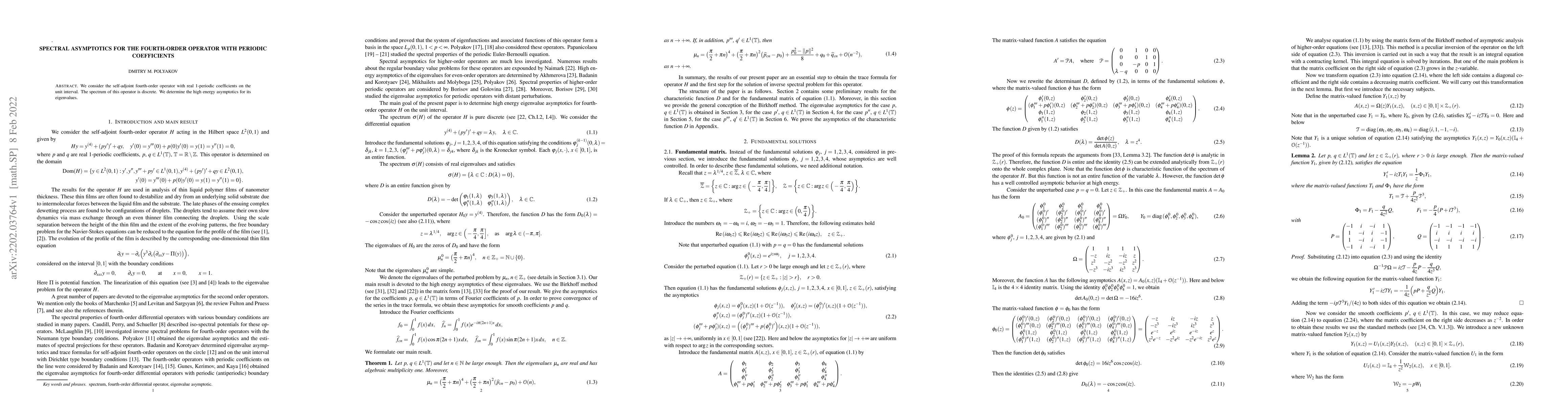 Thumbnail for Spectral asymptotics for the fourth-order operator with periodic
  coefficients