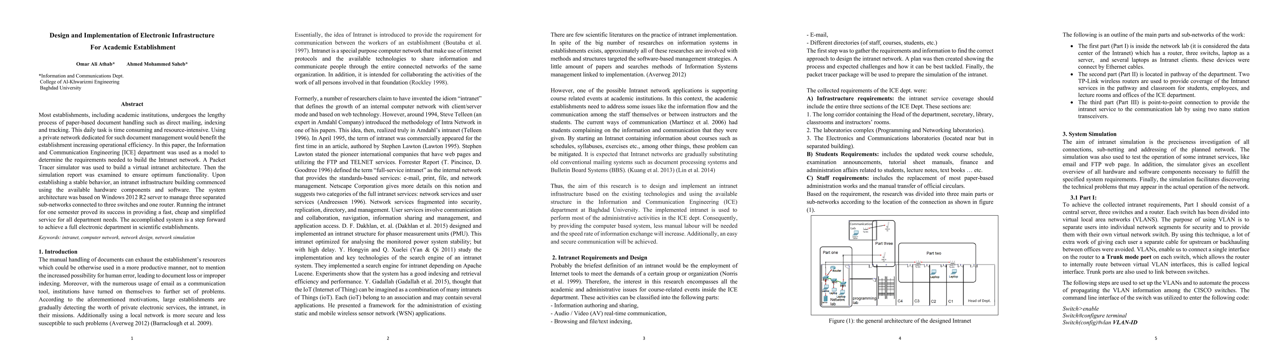 Thumbnail for Design and Implementation of Electronic Infrastructure For Academic
  Establishment