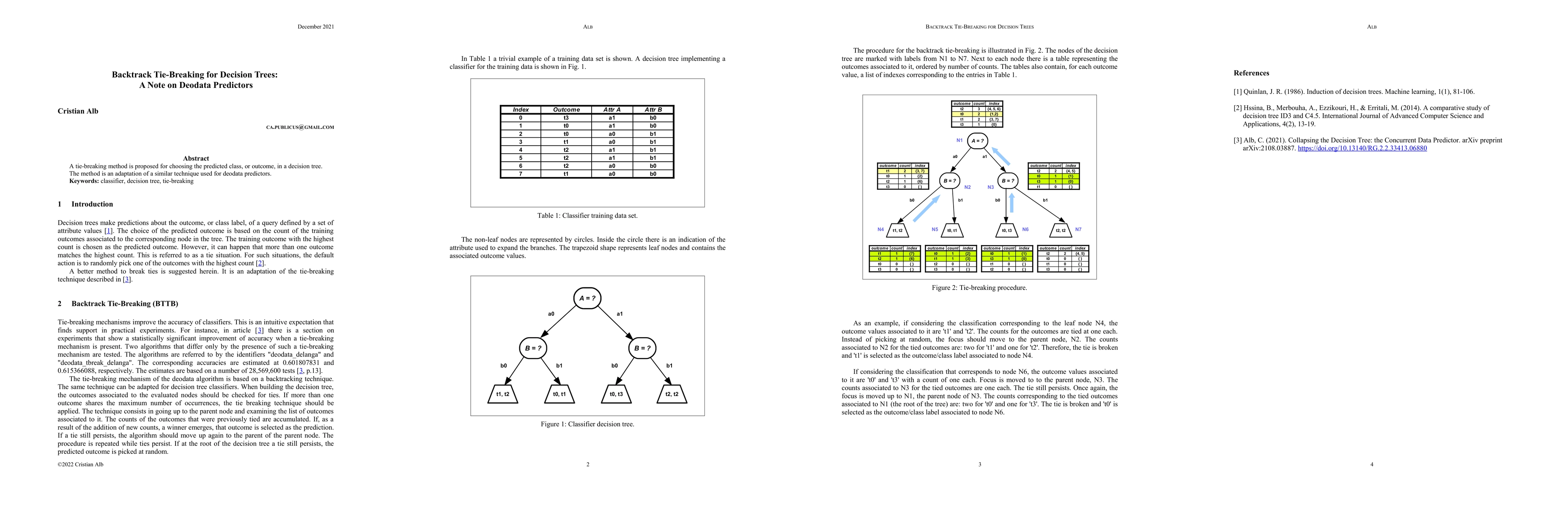 Thumbnail for Backtrack Tie-Breaking for Decision Trees: A Note on Deodata Predictors