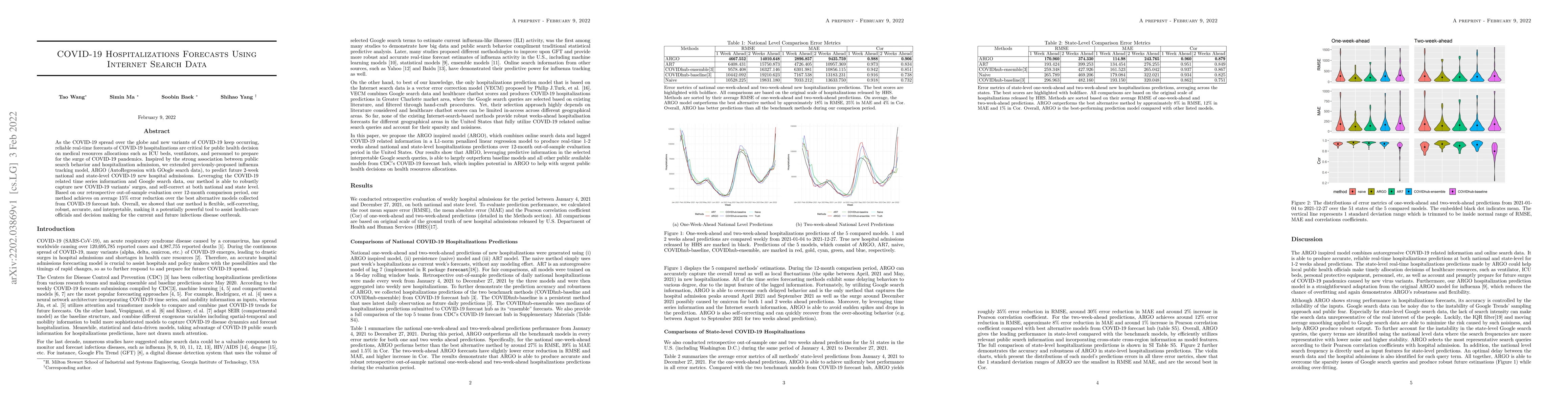 Thumbnail for COVID-19 Hospitalizations Forecasts Using Internet Search Data