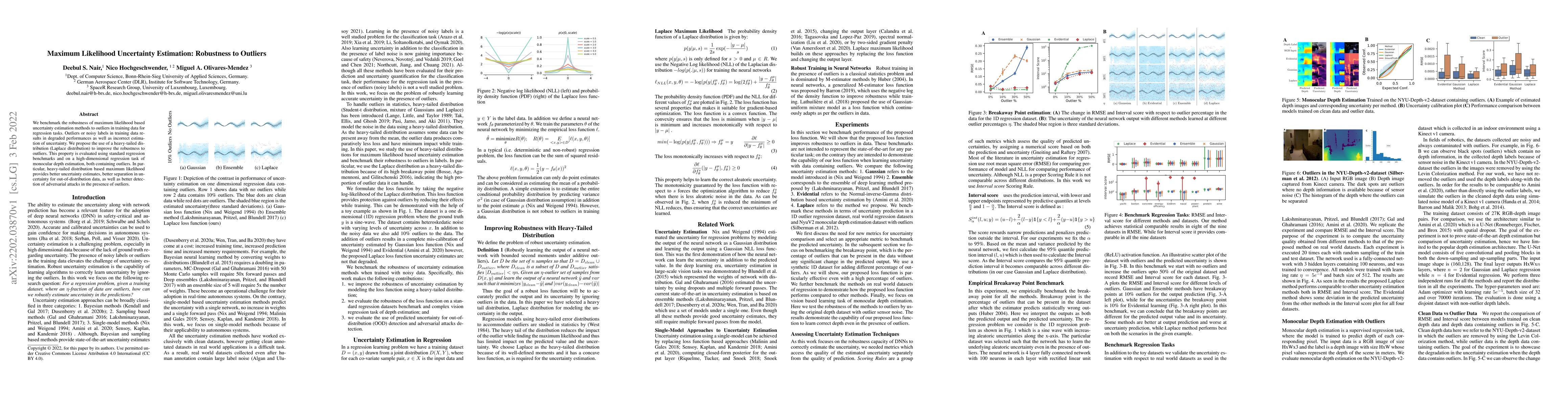 Thumbnail for Maximum Likelihood Uncertainty Estimation: Robustness to Outliers