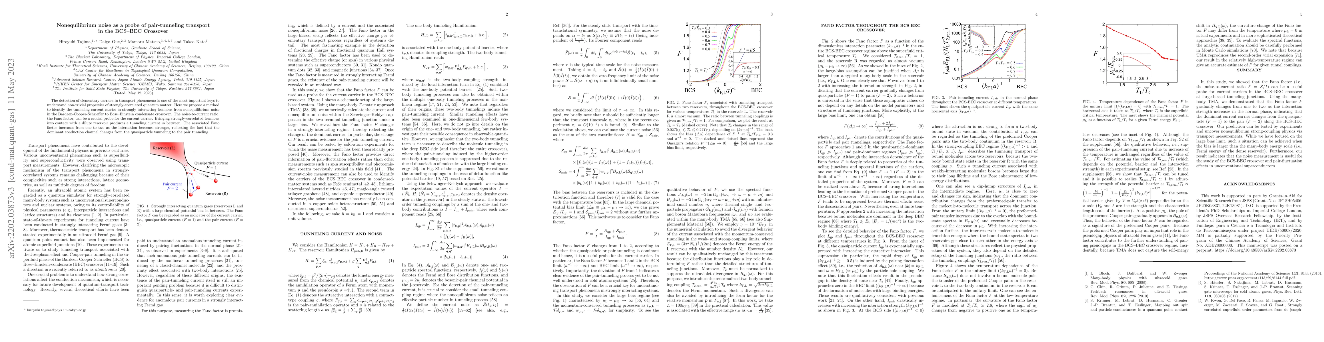 Thumbnail for Nonequilibrium noise as a probe of pair-tunneling transport in the
  BCS--BEC Crossover