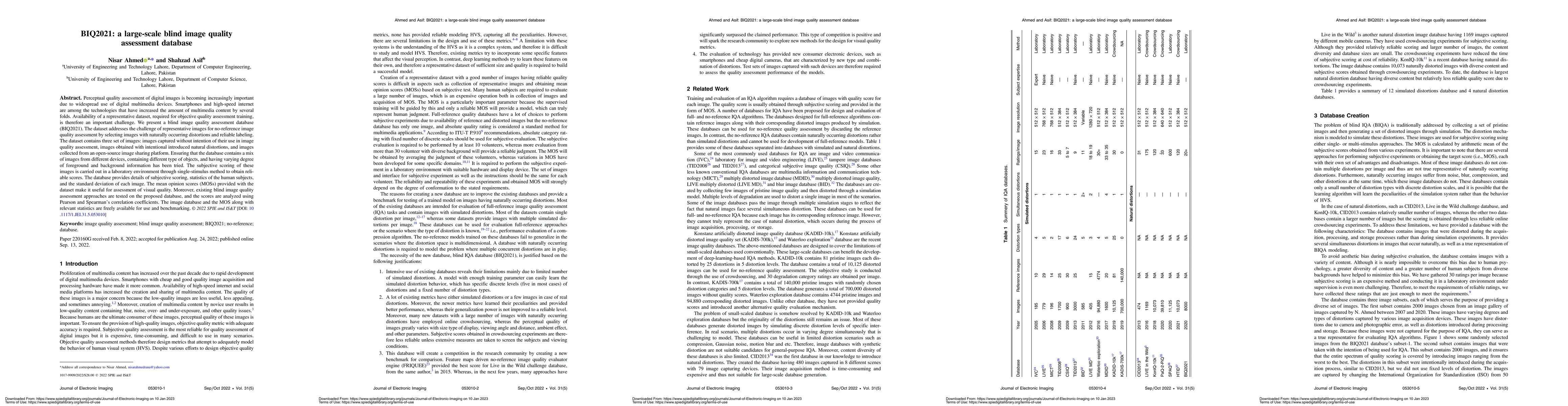 Thumbnail for BIQ2021: A Large-Scale Blind Image Quality Assessment Database