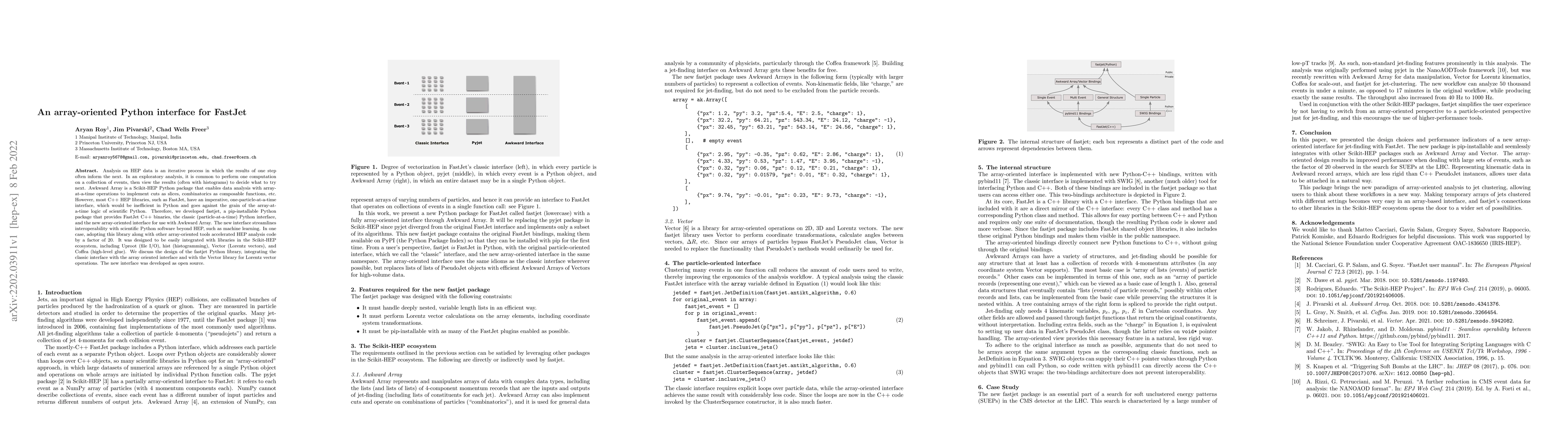Thumbnail for An array-oriented Python interface for FastJet