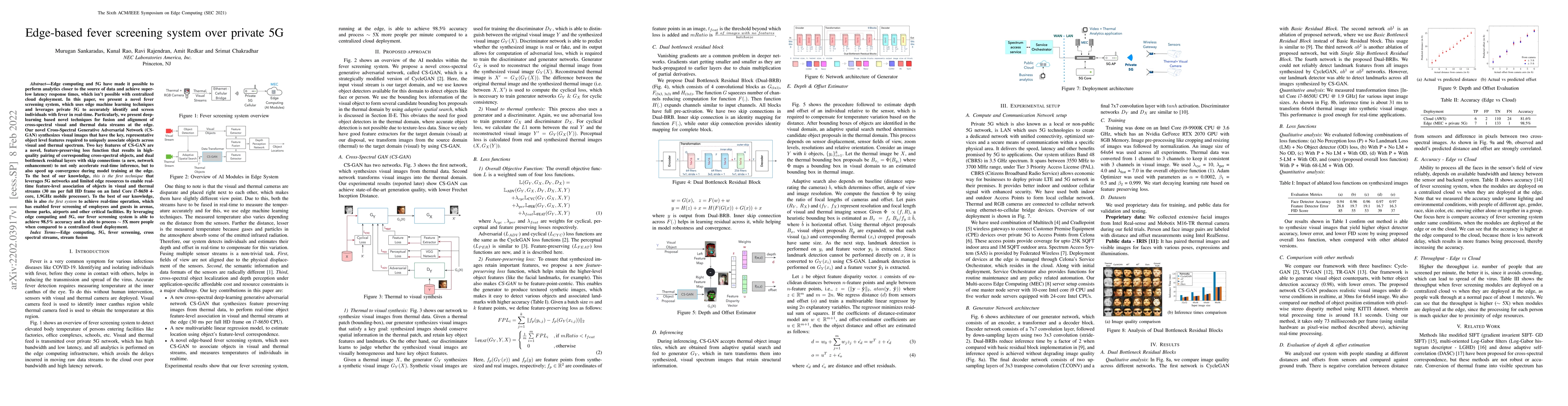 Thumbnail for Edge-based fever screening system over private 5G