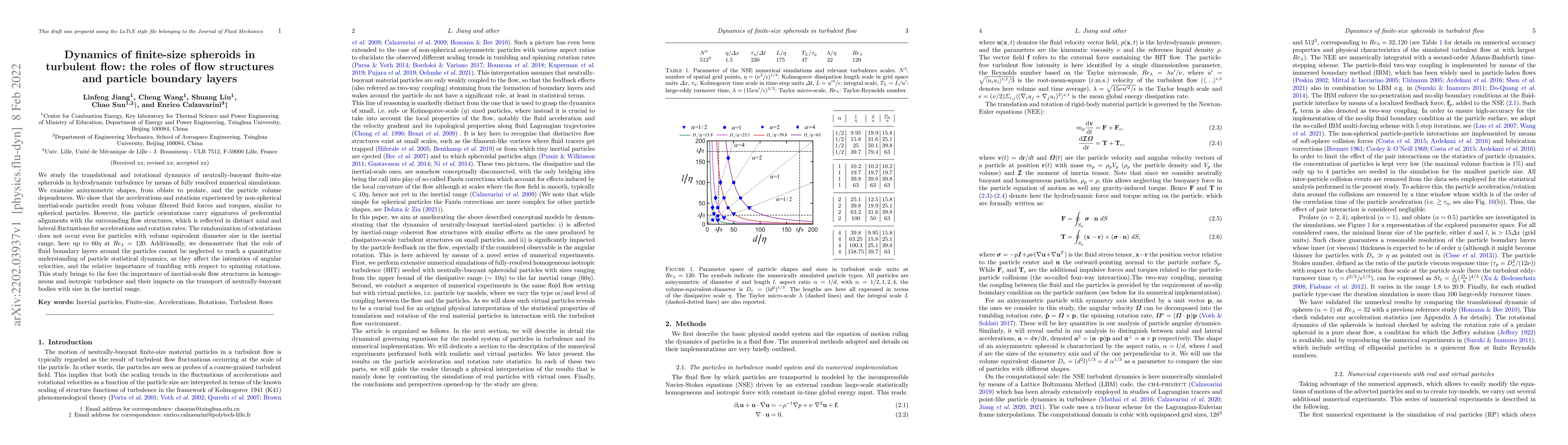 Thumbnail for Dynamics of finite-size spheroids in turbulent flow: the roles of flow
  structures and particle boundary layers