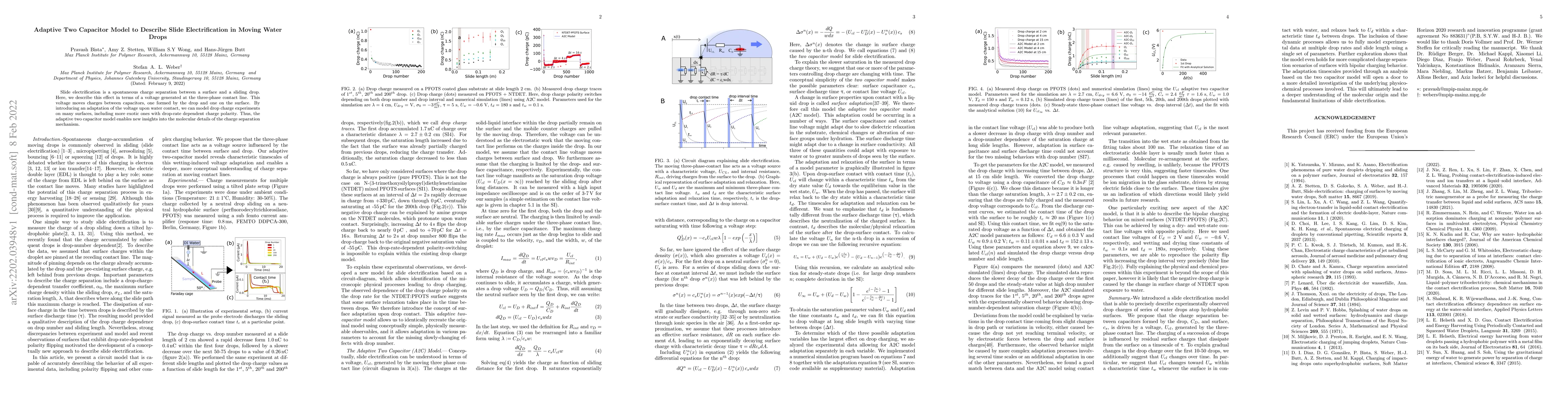 Thumbnail for Adaptive two capacitor model to describe slide electrification in moving
  water drops
