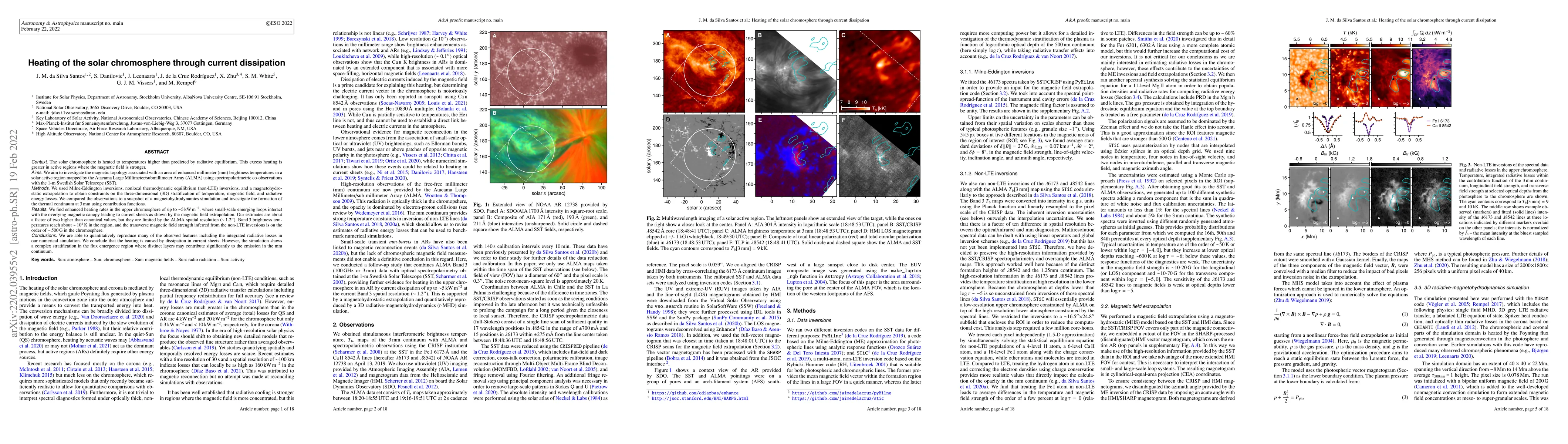 Thumbnail for Heating of the solar chromosphere through current dissipation
