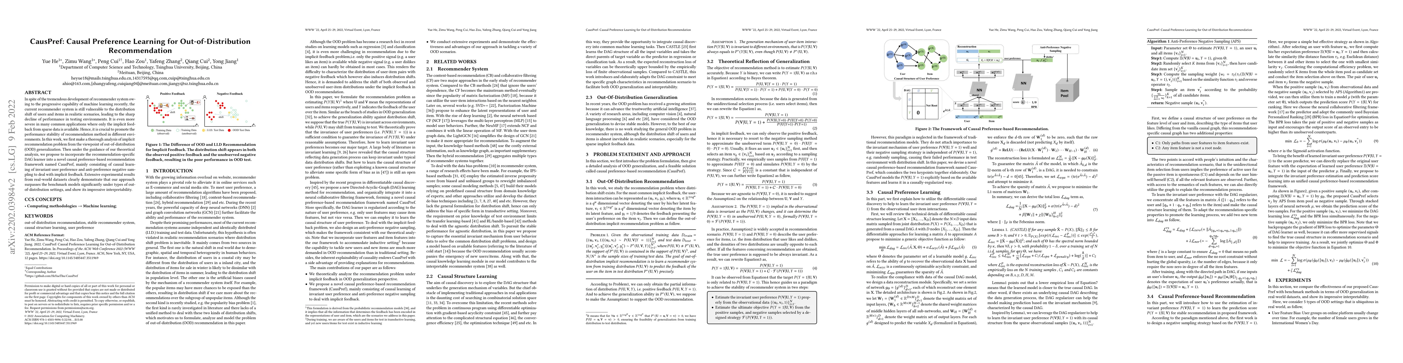 Thumbnail for CausPref: Causal Preference Learning for Out-of-Distribution
  Recommendation