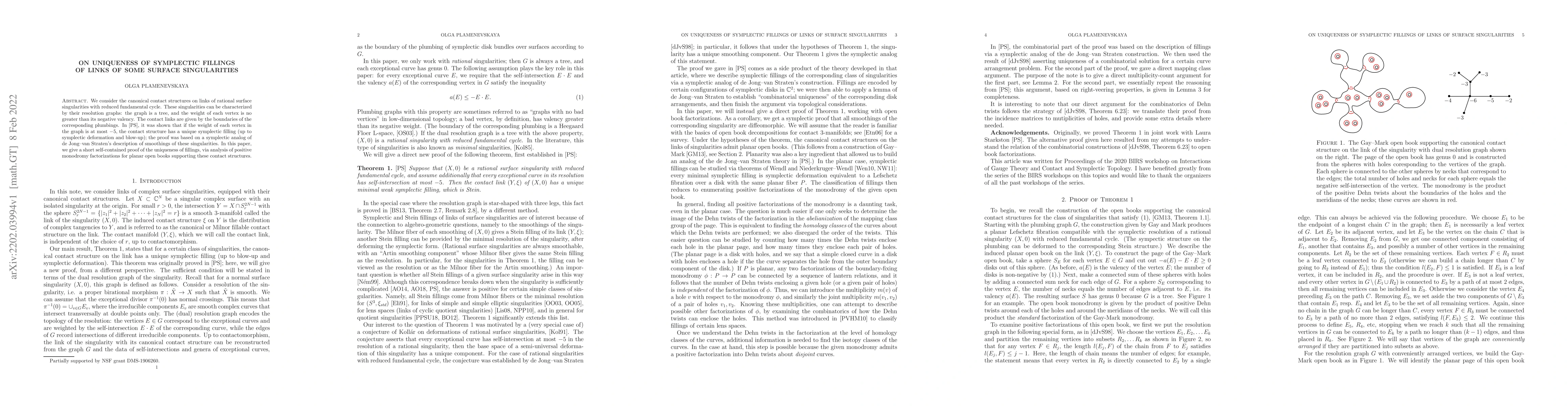 Thumbnail for On uniqueness of symplectic fillings of links of some surface
  singularities