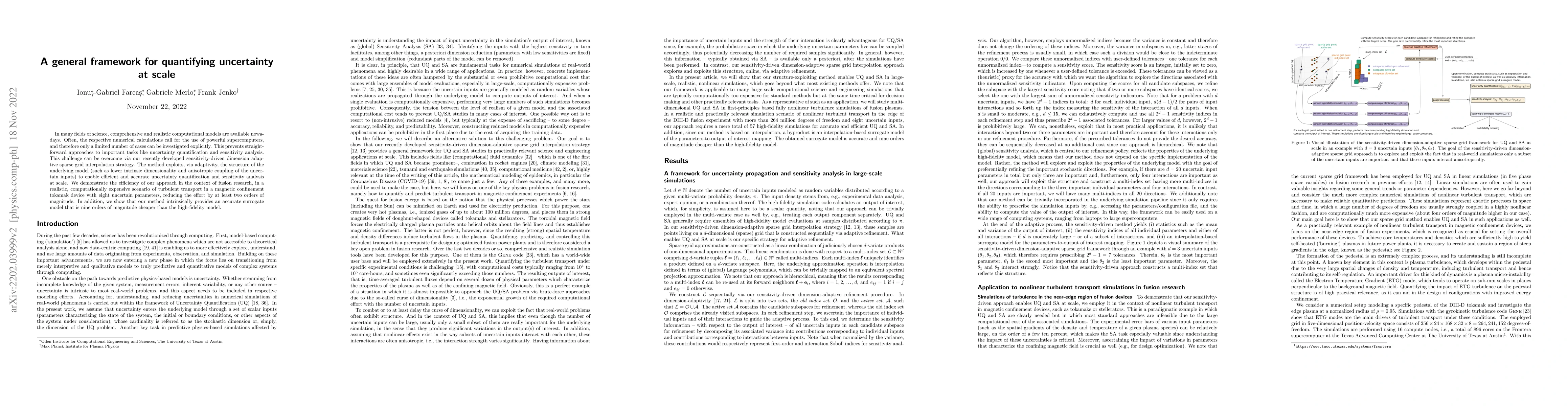 Thumbnail for A general framework for quantifying uncertainty at scale