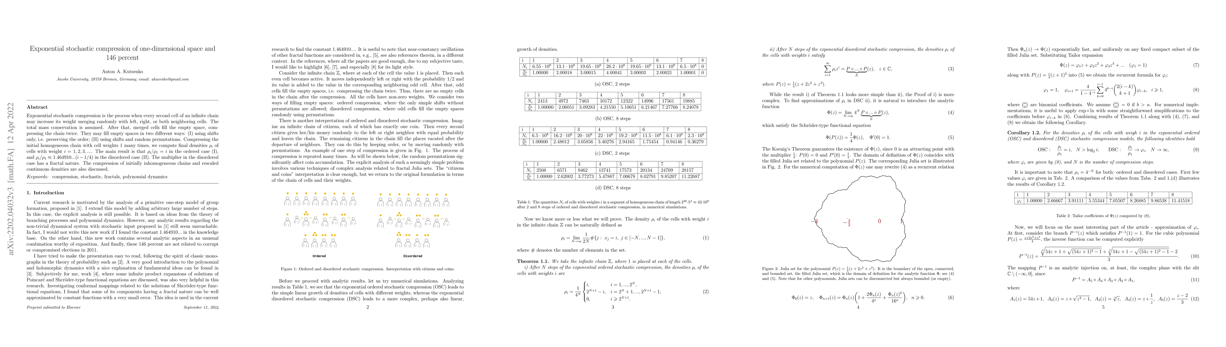 Thumbnail for Exponential stochastic compression of one-dimensional space and 146
  percent