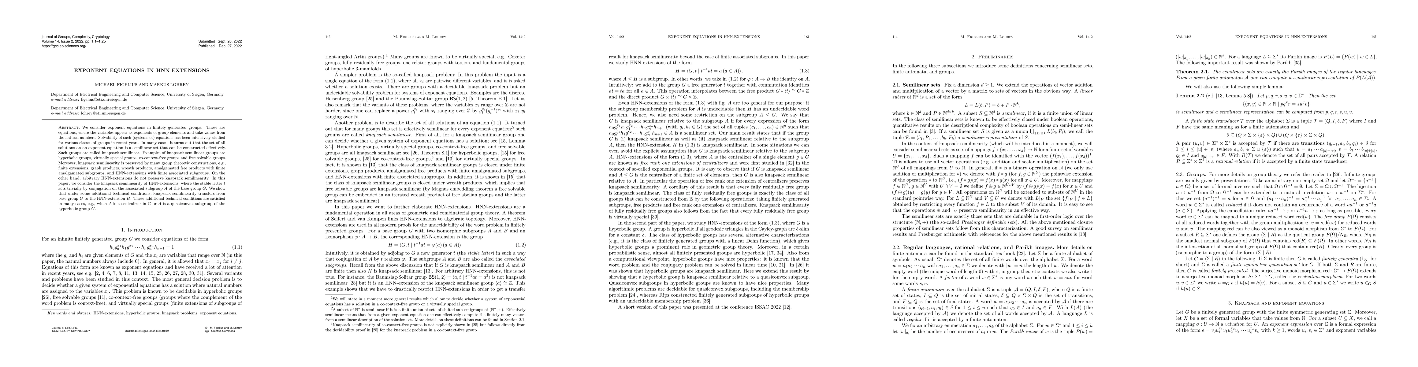 Thumbnail for Exponent equations in HNN-extensions
