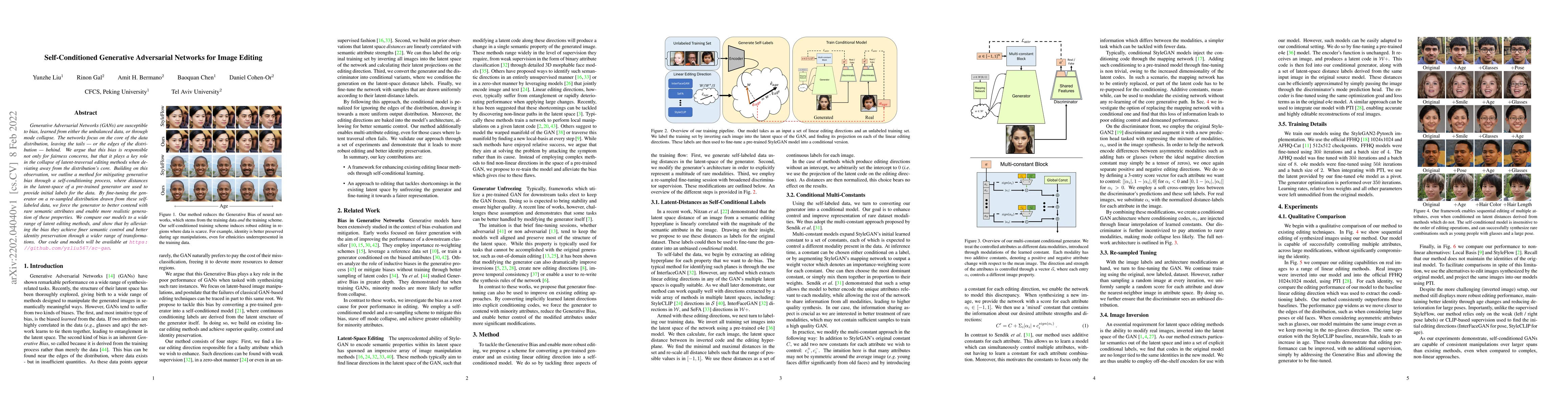 Thumbnail for Self-Conditioned Generative Adversarial Networks for Image Editing