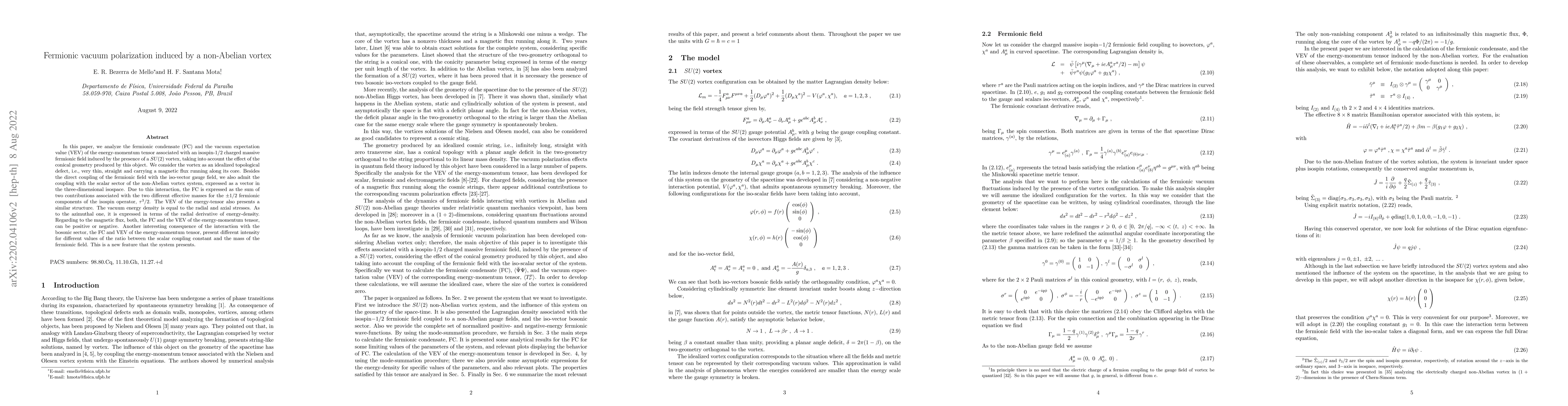 Thumbnail for Fermionic vacuum polarization induced by a non-Abelian vortex