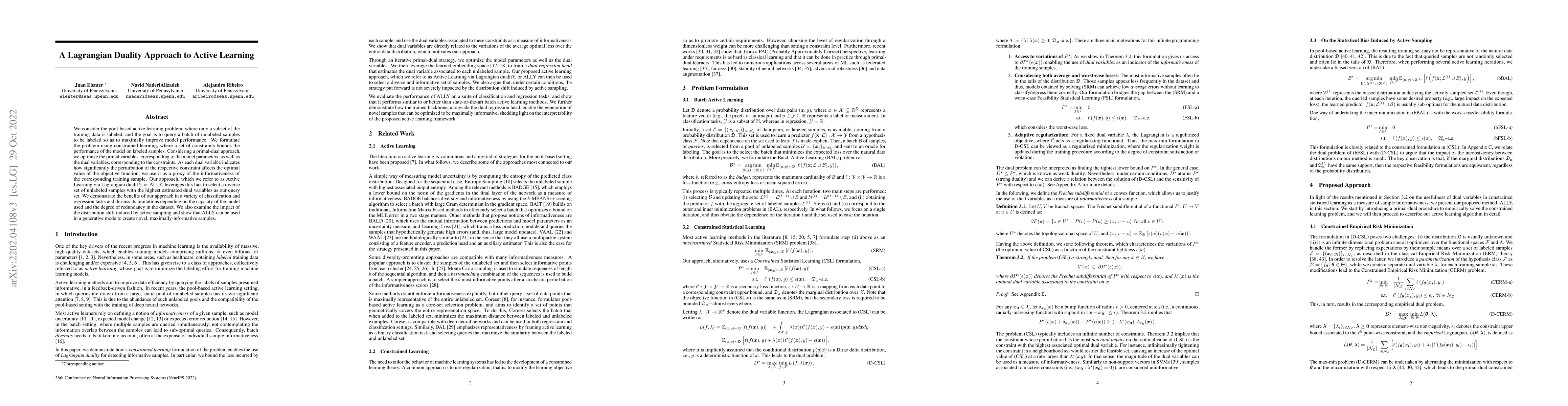 Thumbnail for A Lagrangian Duality Approach to Active Learning