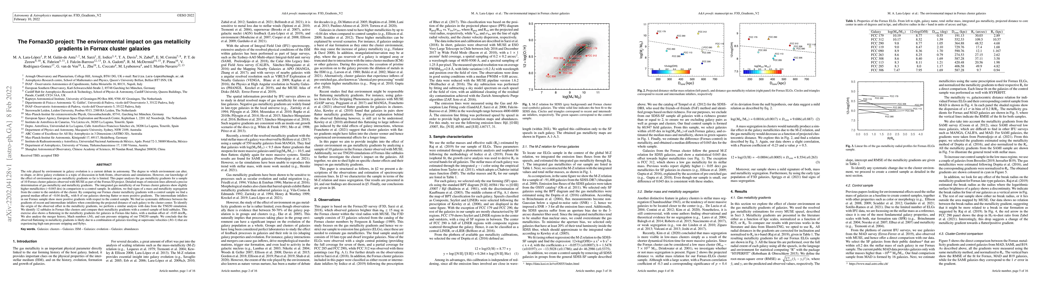 Thumbnail for The Fornax3D project: The environmental impact on gas metallicity
  gradients in Fornax cluster galaxies