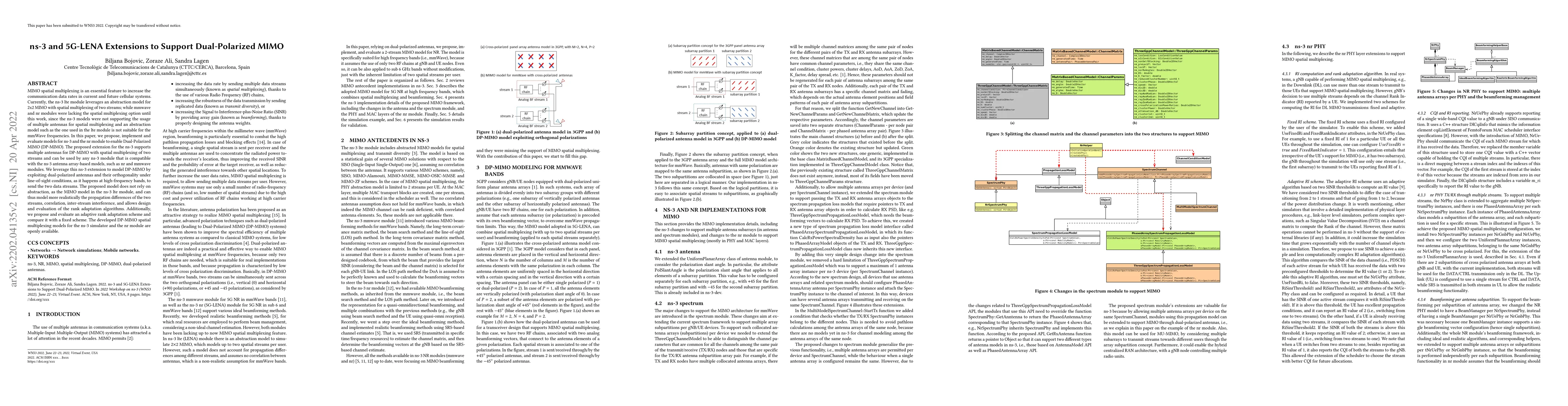 Thumbnail for ns-3 and 5G-LENA Extensions to Support Dual-Polarized MIMO