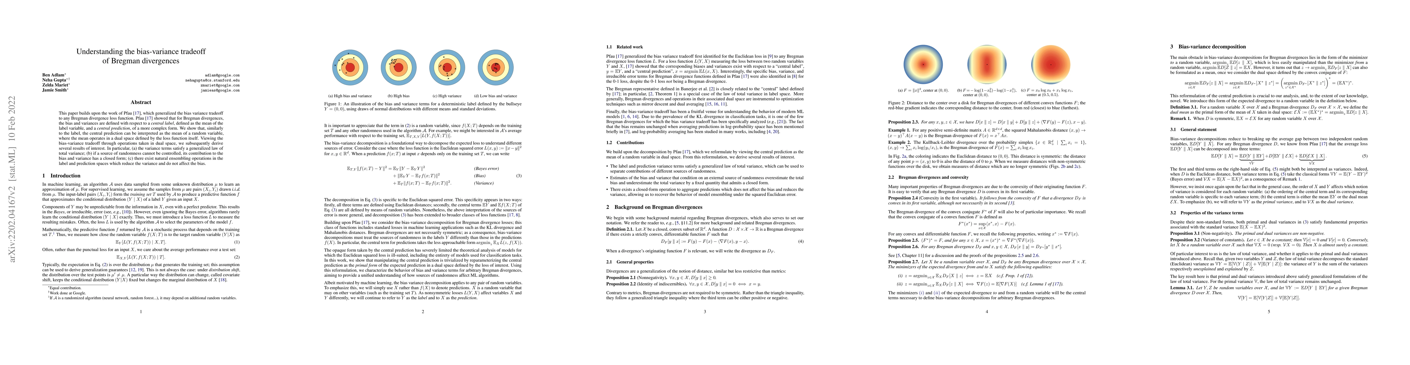 Thumbnail for Understanding the bias-variance tradeoff of Bregman divergences