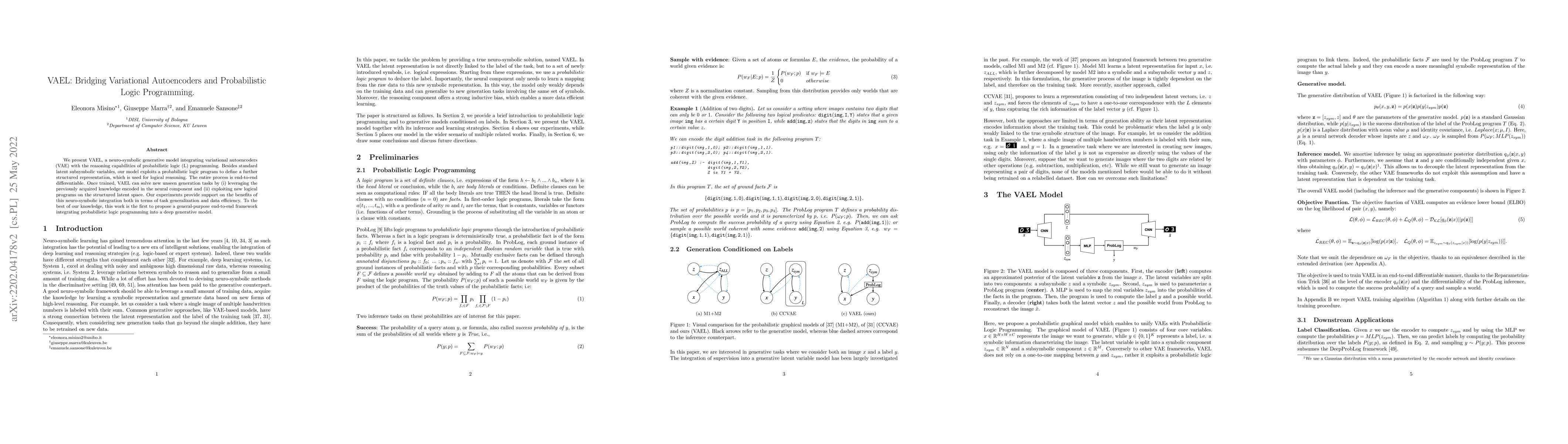 Thumbnail for VAEL: Bridging Variational Autoencoders and Probabilistic Logic
  Programming
