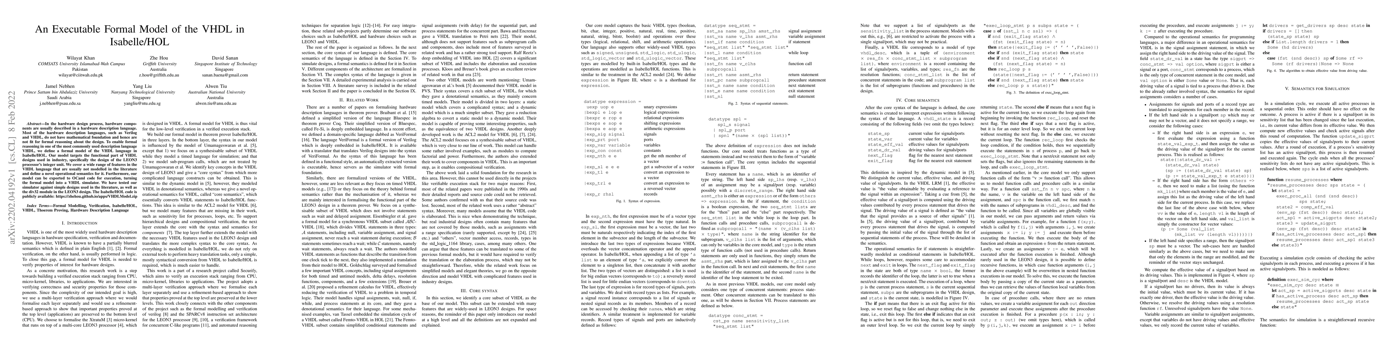 Thumbnail for An Executable Formal Model of the VHDL in Isabelle/HOL